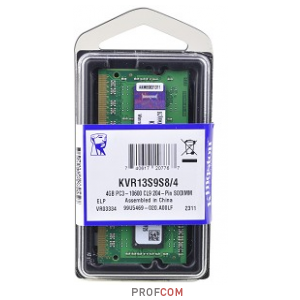   SO-DIMM DDR-3 4Gb 1333MHz CL9 Kingston (KVR13S9S8/4)